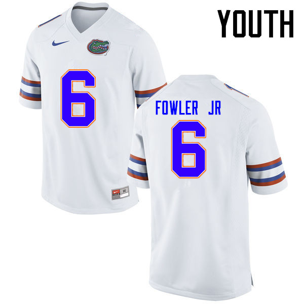 Youth Florida Gators #6 Dante Fowler Jr. College Football Jerseys Sale-White - Click Image to Close